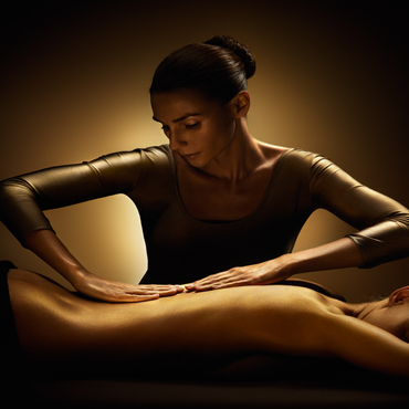 Illustration representing full body aromatherapy massage
