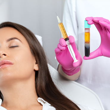 A Woman receiving PRP Needling treatment