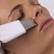 A woman having an Aqua Glow treatment.